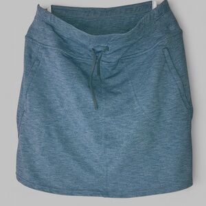 Kuhl Harmony Heathered Green Blue Aqua Shorts Skort Drawstring Waist Womens Sz S